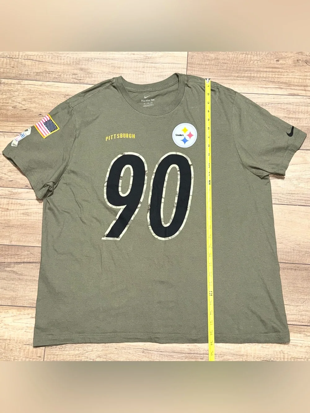 Nike Pittsburgh Steelers T.J. Watt NFL Salute to Service Jersey T Shirt Mens 2XL